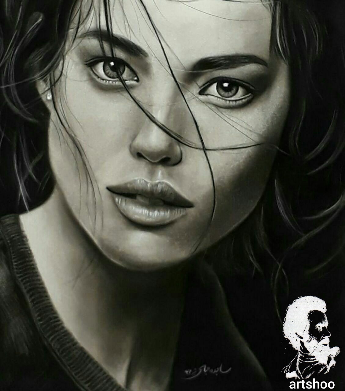 نقاشی سیاه قلم اورژینال